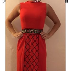 Lanz vintage dress long xs-s retro formal